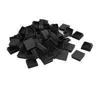 sourcing map 40mm x 40mm Plastic Square Blanking End Caps Tubing Tube Insert 100pcs