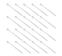 sourcing map 40Pcs 1.6mmx25mm 304 Stainless Steel Cotter Pin, Split Pin Fastener Clips Split Cotter for Household Appliances, Sports Equipment, Car Mechanics Repair (Silver)