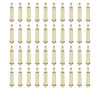 sourcing map 40Pcs 10mm Gold Plated Spring Loaded PogoPins, Copper Header Thimble Current Test Pin Double-Spring Type Probes Connector Replacement