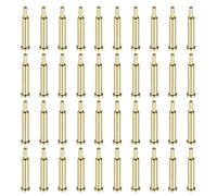 sourcing map 40Pcs 10mm Gold Plated Spring Loaded PogoPins, Copper Header Thimble Current Test Pin Probes Connector Replacement