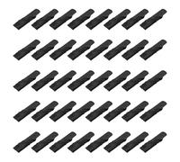 sourcing map 40pcs 43cm Black Satin Table Napkins Polyester Square Bright Table Napkin Fabric Table Napkin for Event Wedding Party Table Decoration, 17 x 17 Inch