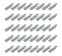 sourcing map 40pcs 43cm Silver Gray Satin Table Napkins Polyester Square Bright Table Napkin Fabric Table Napkin for Event Wedding Party Table Decoration, 17 x 17 Inch