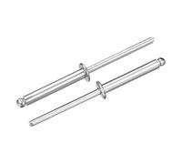 sourcing map 40Pcs 5/32"x1" Aluminum Dome-Head Blind Rivets, Open-End Type Blind Rivets for DIY, Sheet Metal, Automotive Repairs, Furniture, Boat, and Duct Work (Silver)