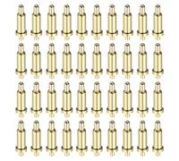 sourcing map 40Pcs 5.5mm Gold Plated Spring Loaded PogoPins, Copper Header Thimble Current Test Pin Plug-In Type Probes Connector Replacement