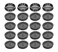 sourcing map 40Pcs 50mm/2in Air Vents Circular Soffit Vents, Black Plastic Soffit Vent Cover for Cabinet, Wardrobe