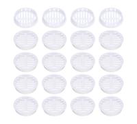 sourcing map 40Pcs 50mm/2in Air Vents Circular Soffit Vents, White Plastic Soffit Vent Cover for Cabinet, Wardrobe