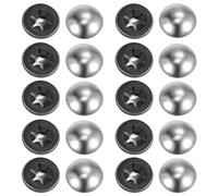sourcing map 40PCS 65Mn Steel Push on Push Nut Caps 0.2 Inch Axle Push Nut Fastener for Hand Trucks, Lawn Wagons, and Rolling Bins, M5 x 16mm