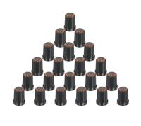 sourcing map 40Pcs 6mm / 0.24" Shaft Hole Knob Guitar Amplifier Push on Fit Knobs, Potentiometer Control Orange for Volume Tone Control, Guitar Bass Parts, Chrome
