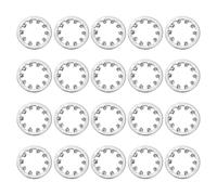 sourcing map 40Pcs 7/16 Internal Tooth Lock Washer, 304 Stainless Steel Multi-Tooth Star Washer Locking Fastener, Silver Tone