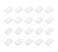 sourcing map 40pcs Adhesive Cable Clips White Cord Clip Wire Holder Organizer Wall Cord Management Cable Organization for Desk Wall Cable Bundle