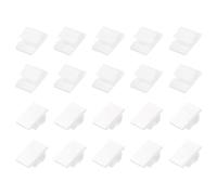 sourcing map 40pcs Adhesive Cable Clips White Cord Clip Wire Holder Organizer Wall Cord Management Cable Organization for Home Desk Wall Cable Bundles