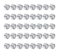 sourcing map 40pcs Aluminum Spacer 5mm Bore x 10mm OD x 6mm Length Screw Standoff Bushing Plain Finish Round Metal Spacer for M5 Screws Bolts and Rods