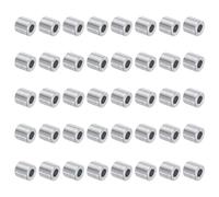 sourcing map 40pcs Aluminum Spacer 5mm Bore x 10mm OD x 9.5mm Length Screw Standoff Bushing Plain Finish Round Metal Spacer for M5 Screws Bolts and Rods