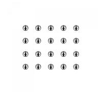 sourcing map 40pcs Beads 4mm Stainless Steel 1.2mm Hole Dia Bead for DIY Crafts, Silver Tone