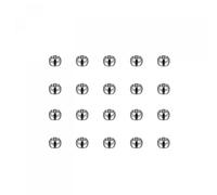 sourcing map 40pcs Beads 4mm Stainless Steel 2.5mm Hole Dia Bead for DIY Crafts, Silver Tone