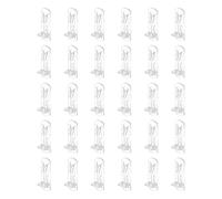 sourcing map 40pcs Cabinet Shelf Clips 7.9mm/0.31" Self-Locking Polycarbonate Plastic Shelf Support Peg Clips for 20mm Board Furniture Bookcase Wardrobe, Transparent