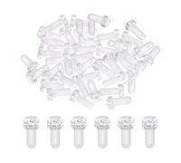sourcing map 40Pcs Clear Acrylic Screws, M5x12mm PC Plastic Phillips Round Head Screw Metric Coarse Thread Bolts for Machine Accessories, Transparent