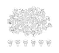 sourcing map 40Pcs Clear Acrylic Screws, M6x8mm PC Plastic Phillips Round Head Screw Metric Coarse Thread Bolts for Machine Accessories, Transparent