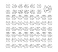 sourcing map 40Pcs Clear Hex Nuts, M3 Metric Coarse Thread Hexagon Machine Acrylic Screw Nuts for Machine Fasteners DIY Use