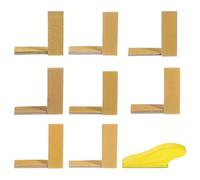 sourcing map 40pcs Detail Sander Paper Kit 80/120/180/240/320/400/600/800 Grits 3.5" x 1.2" Micro Hand Sanding Papers Sheets Wet Dry Sandpapers with 1pcs Hook & Loop Finger Sanding Block Tool