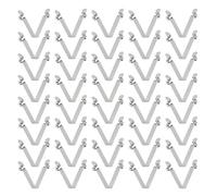 sourcing map 40pcs Double Button Kayak Paddle Snap Spring Clip 5x5x36mm 65Mn Spring Steel V-Shaped Hollow Lift Telescopic Locking Tube Pole Clips for Tent Umbrella Camping