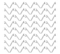 sourcing map 40pcs Double Button Kayak Paddle Snap Spring Clip 6x8x44mm 65Mn Spring Steel V-Shaped Hollow Lift Telescopic Locking Tube Pole Clips for Tent Umbrella Camping