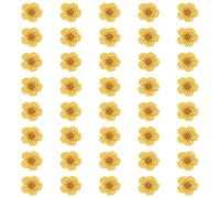 sourcing map 40Pcs Dried Pressed Flowers, 0.24-0.31" Colorful Dried Pressed Narcissus Flowers Bulk for Nail Art Resin Jewelry Candle Card Making Scrapbook Phone Case Decoration, Light Yellow