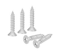sourcing map 40Pcs Flat Head Torx Screws, M3 x 16mm 304 Stainless Steel Countersunk Self Tapping Anti-Theft Wood Screws Tamper Resistant Screws Fit T10 Bit for Wood, Fence, Decking (Silver)