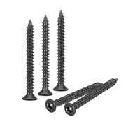sourcing map 40Pcs Flat Head Torx Screws, M3 x 30mm 304 Stainless Steel Countersunk Self Tapping Anti-Theft Wood Screws Tamper Resistant Screws Fit T10 Bit for Wood, Fence, Decking (Black)