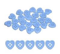 sourcing map 40pcs Heart Resin Sewing Button, 15mm 5/8" 4 Hole Sweater Buttons for Clothing Garment Knitting Crafts Decoration, Blue
