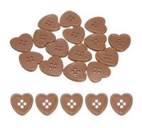 sourcing map 40pcs Heart Resin Sewing Button, 23mm 5/8" 4 Hole Sweater Buttons for Clothing Garment Knitting Crafts Decoration, Coffee Brown