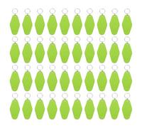 sourcing map 40pcs Hotel Keychains Blank, Vintage Plastic Rhombus Motel Keychains Hotel Key Tags Key Rings for DIY Keychains Luggage Labels Tags, Fruit Green