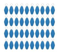 sourcing map 40pcs Hotel Keychains Blank, Vintage Plastic Rhombus Motel Keychains Hotel Key Tags Key Rings for DIY Keychains Luggage Labels Tags, Dark Blue