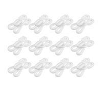 sourcing map 40Pcs Iron Sewing Hooks and Eye Closures, 19mm Covered Invisible Sewing Accessories for Bra Clothing Trousers Jacket Skirt DIY Craft, White