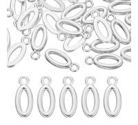 sourcing map 40Pcs Letter Charm, Alloy Letter O Initial Alphabet Charm for DIY Crafts Jewelry Making Bracelets Earrings Necklace, Silver