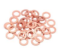 sourcing map 40Pcs M10 Flat Copper Washers, 10x16x1.5mm Copper Upgraded Flat Gasket Metric Sealing Crush Ring Washers for Hydraulic Fittings Screw Bolt Nut Electronic Repair
