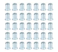 sourcing map 40Pcs M10 x 21mm Rivet Nut Thread Hexagonal Carbon Steel Nuts White Zinc-Plate Threaded Insert Nut Suitable for Furniture Industrial