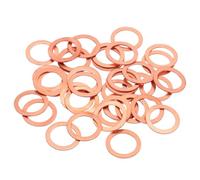 sourcing map 40Pcs M16 Flat Copper Washers, 16x22x1mm Copper Upgraded Flat Gasket Metric Sealing Crush Ring Washers for Hydraulic Fittings Screw Bolt Nut Electronic Repair