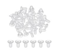 sourcing map 40Pcs M3x6mm Clear Plastic Phillips Machine Screws, Insulated PC Countersunk Screws Flat Head Machine Transparent Acrylic Bolts