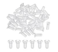 sourcing map 40Pcs M4x10mm Clear Plastic Phillips Machine Screws, Insulated PC Countersunk Screws Flat Head Machine Transparent Acrylic Bolts
