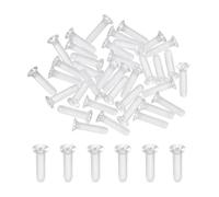 sourcing map 40Pcs M4x16mm Clear Plastic Phillips Machine Screws, Insulated PC Countersunk Screws Flat Head Machine Transparent Acrylic Bolts