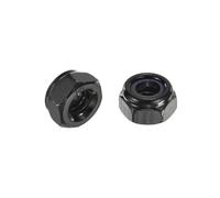 sourcing map 40Pcs M6x1 Nylon Insert Hex Lock Nuts, Carbon Steel Hex Stop Nut Self-Locking Nylon Insert Stop Nut for Industrial Construction Fasteners, Black&Blue