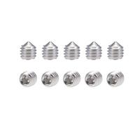 sourcing map 40Pcs M6x6mm Internal Hex Socket Set Grub Screws Cone Point 304 Stainless Steel Screw