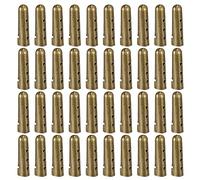 sourcing map 40Pcs Metal Shoelace Tips, 5x25mm Brass Open Mouth Shoelace Head Replacement Cord End Tips for Sneakers DIY Repairing, Bronze