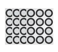 sourcing map 40Pcs Round 3D Scanning Marker for Handheld 3D Scanner, Inner 16mm Outer 25mm High Reflective Tracking Dot Scanning Point Markers Positioning Targets for Laser 3D Scanner, Silver