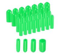 sourcing map 40pcs Round Rubber End Caps Protective Caps 2mm 3mm 4mm 6mm Green Vinyl Cover Screw Thread Protectors Assortment