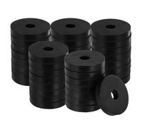 sourcing map 40pcs Rubber Spacers, 1-1/2'' OD x 3/8'' ID x 1/4'' Thickness, Round Anti Vibration Spacer Bushings, Black Flat Rubber Washers, Vibration Damping Pads for Home and Car Accessories