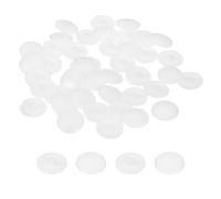 sourcing map 40PCS Screw Cap Covers, 12mm Waterproof Plastic Screw Decorative Caps for Phillips Cam Lock Nuts Self-Tapping Screws, White