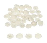 sourcing map 40PCS Screw Cap Covers, 12mm Waterproof Plastic Screw Decorative Caps for Phillips Cam Lock Nuts Self-Tapping Screws, Pearl White