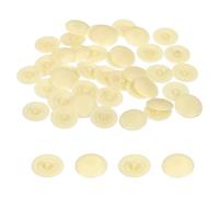 sourcing map 40PCS Screw Cap Covers, 12mm Waterproof Plastic Screw Decorative Caps for Phillips Cam Lock Nuts Self-Tapping Screws, Beige